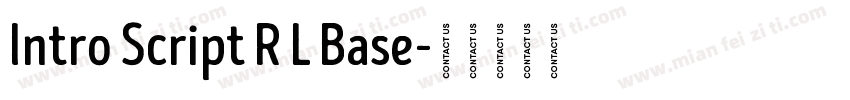 Intro Script R L Base字体转换